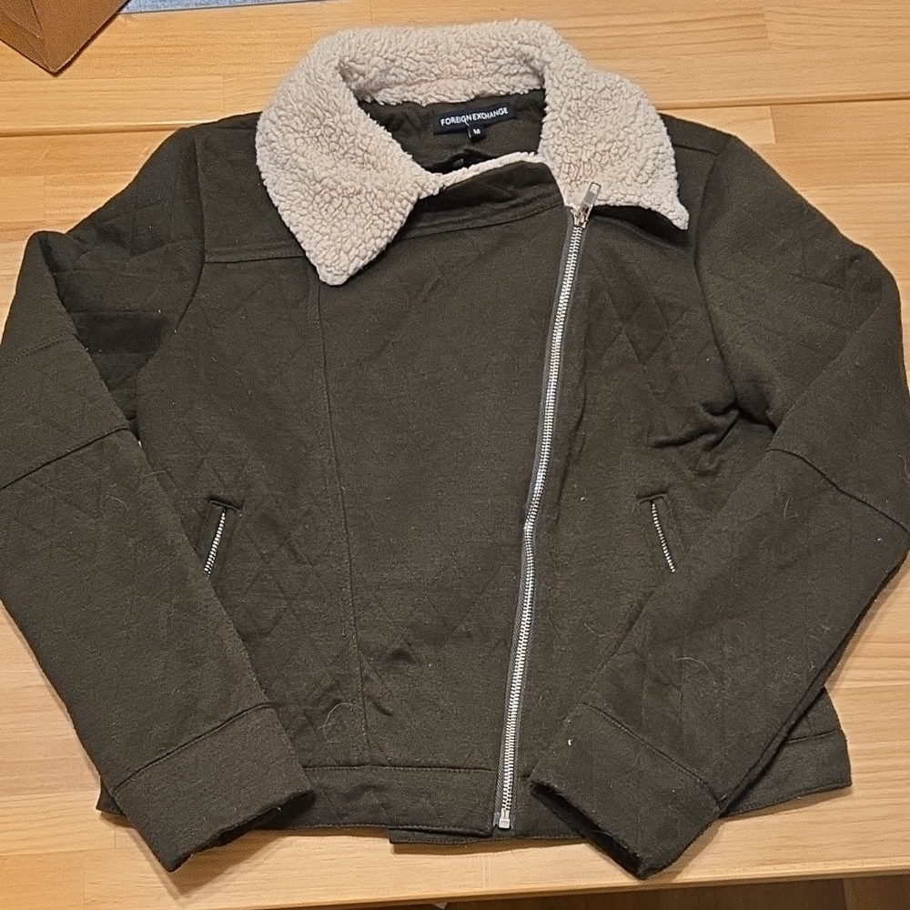 Foreign Exchange Black Jacket with Cream Collar
